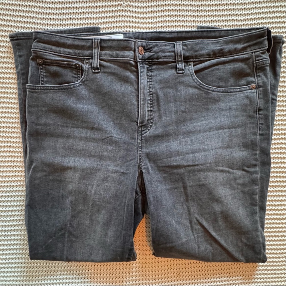 GAP Charcoal High Rise Straight Jeans